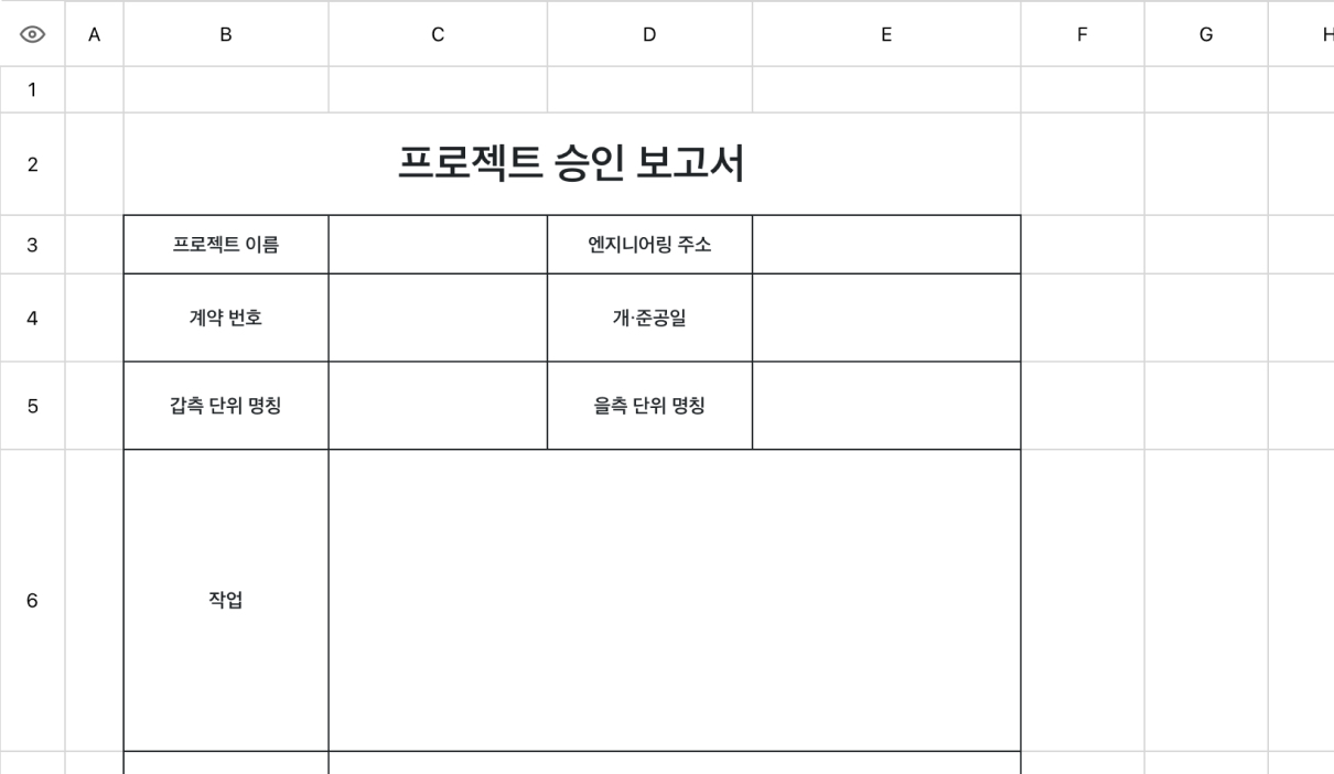 프로젝트 승인 보고서